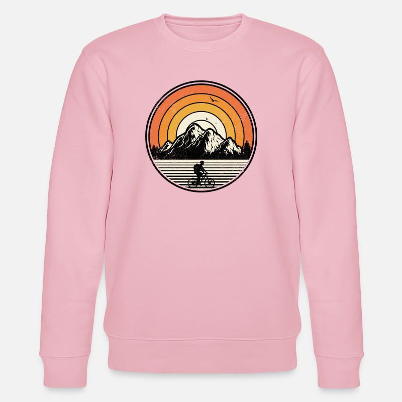 Sunset Mountain Ride - Stanley/Stella Unisex Bio-Sweatshirt CHANGER  - Hellrosa