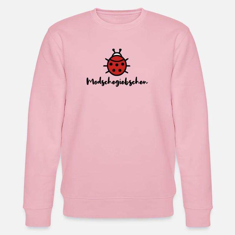 Modschegiebchen Marienkäfer Sächsisch Dialekt - Stanley/Stella Unisex Bio-Sweatshirt CHANGER  - Hellrosa
