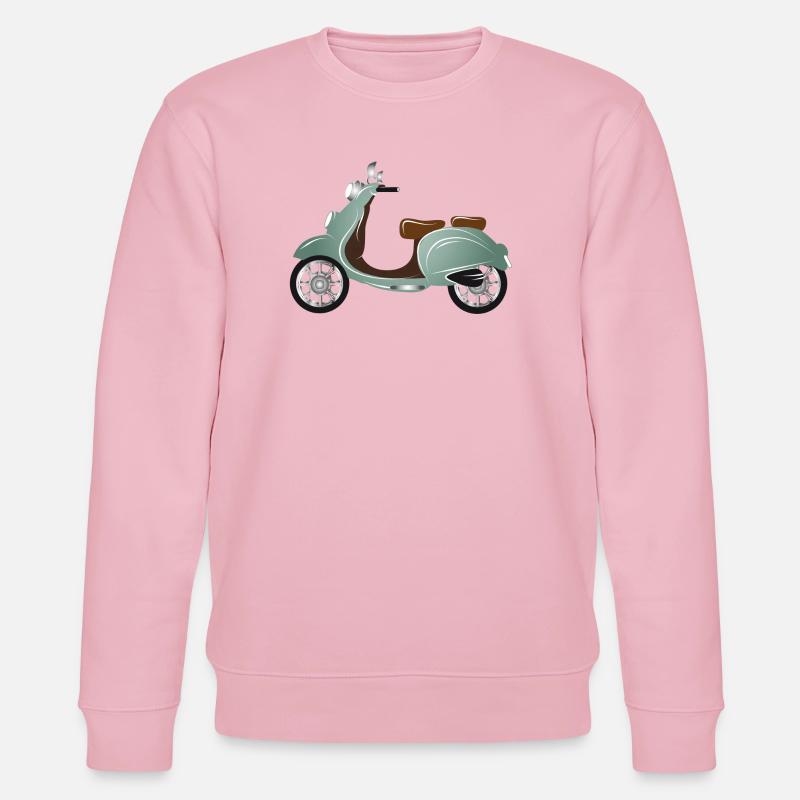 Ein Vintage Motorroller mit Retro Lackierung - Stanley/Stella Unisex Bio-Sweatshirt CHANGER - Hellrosa