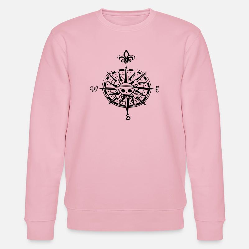 op kompas kompass - Stanley/Stella CHANGER økologisk unisex-sweatshirt - lyserosa