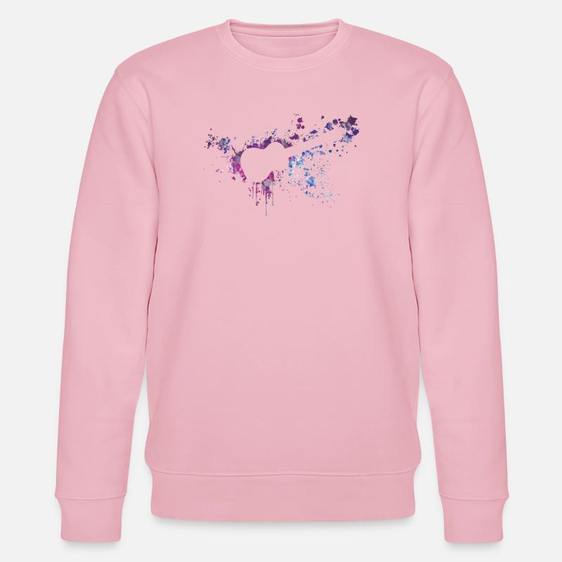 ukulele splash - Stanley/Stella Unisex Bio-Sweatshirt CHANGER  - Hellrosa