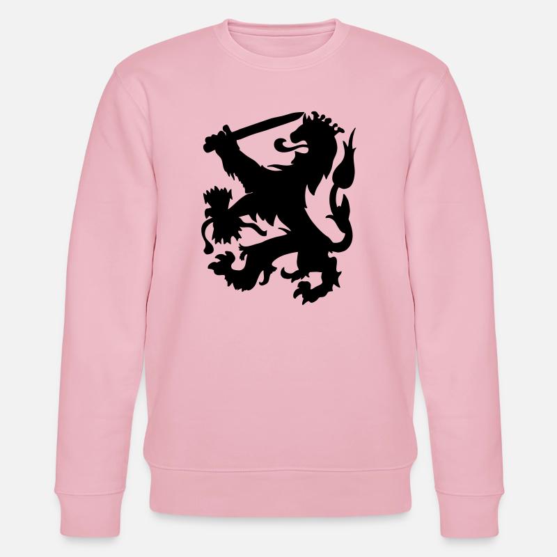 Heraldiker Löwe mit Krone und Schwertschattenfigur - Stanley/Stella Unisex Bio-Sweatshirt CHANGER  - Hellrosa