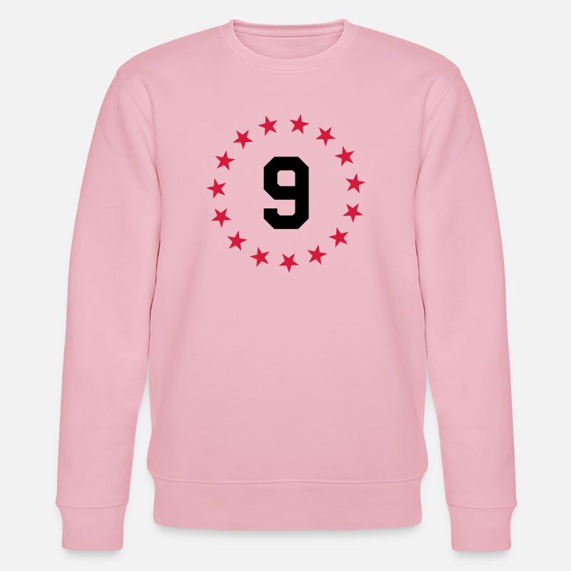 Nummer 9 - Stanley/Stella Unisex Bio-Sweatshirt CHANGER  - Hellrosa