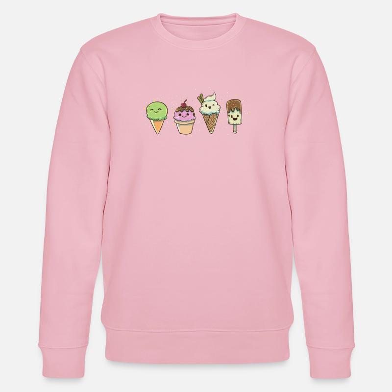 Eis Eisdiele Eiscafe - Stanley/Stella Unisex Bio-Sweatshirt CHANGER  - Hellrosa