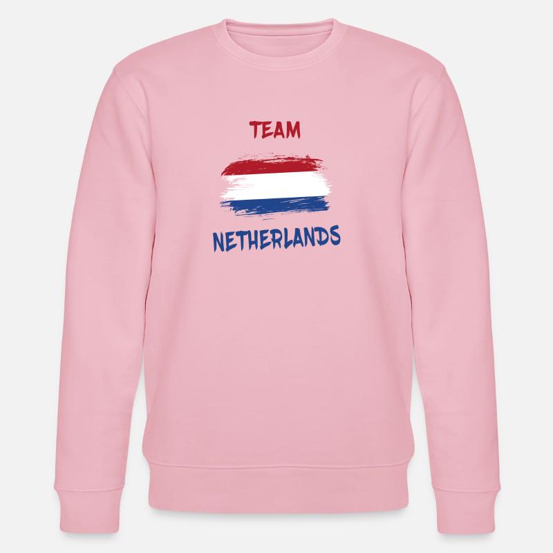 Team Niederlande Design / Geschenkidee - Stanley/Stella Unisex Bio-Sweatshirt CHANGER  - Hellrosa