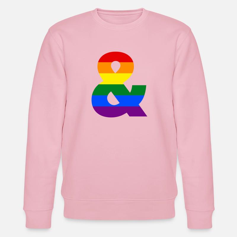Regenbogen kaufmännisches Und-Zeichen - Stanley/Stella Unisex Bio-Sweatshirt CHANGER  - Hellrosa