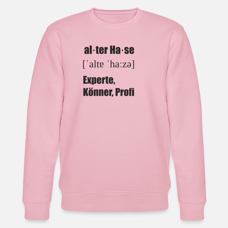 alter Hase Lautschrift - Stanley/Stella Unisex Bio-Sweatshirt CHANGER  - Hellrosa