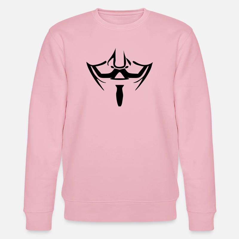 Anonymous Maske - Stanley/Stella Unisex Bio-Sweatshirt CHANGER  - Hellrosa