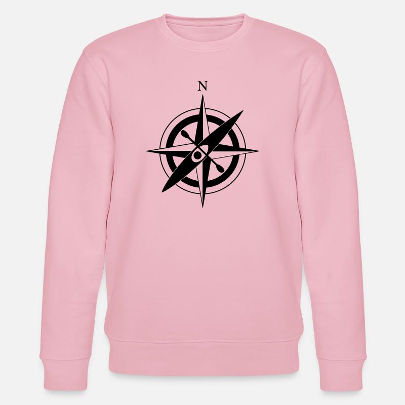 Kompass Rose Kajak - Stanley/Stella Unisex Bio-Sweatshirt CHANGER  - Hellrosa