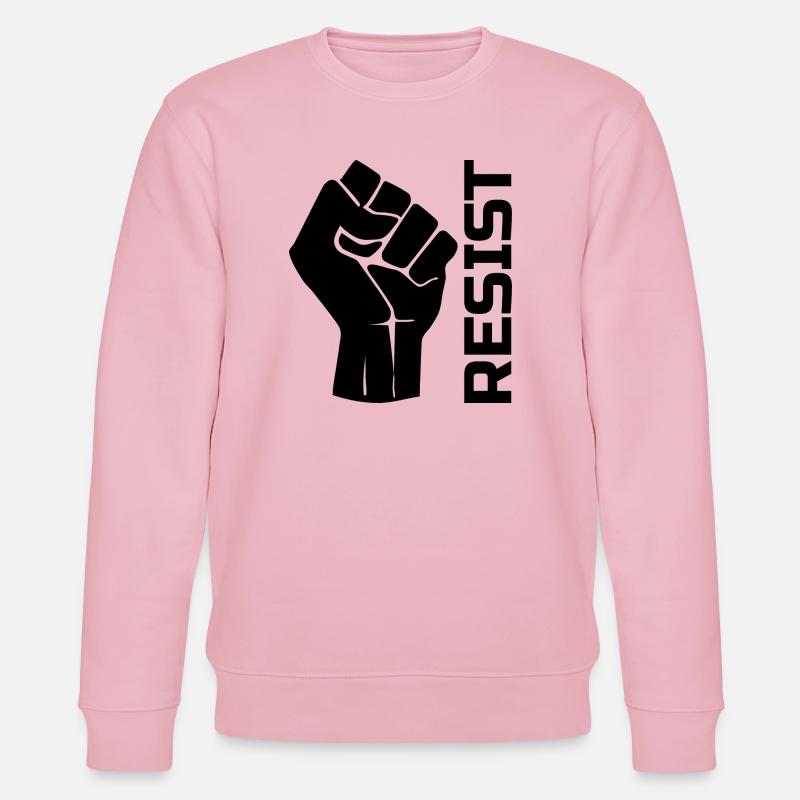 Resist with fist - in black - Stanley/Stella Unisex Bio-Sweatshirt CHANGER - Hellrosa