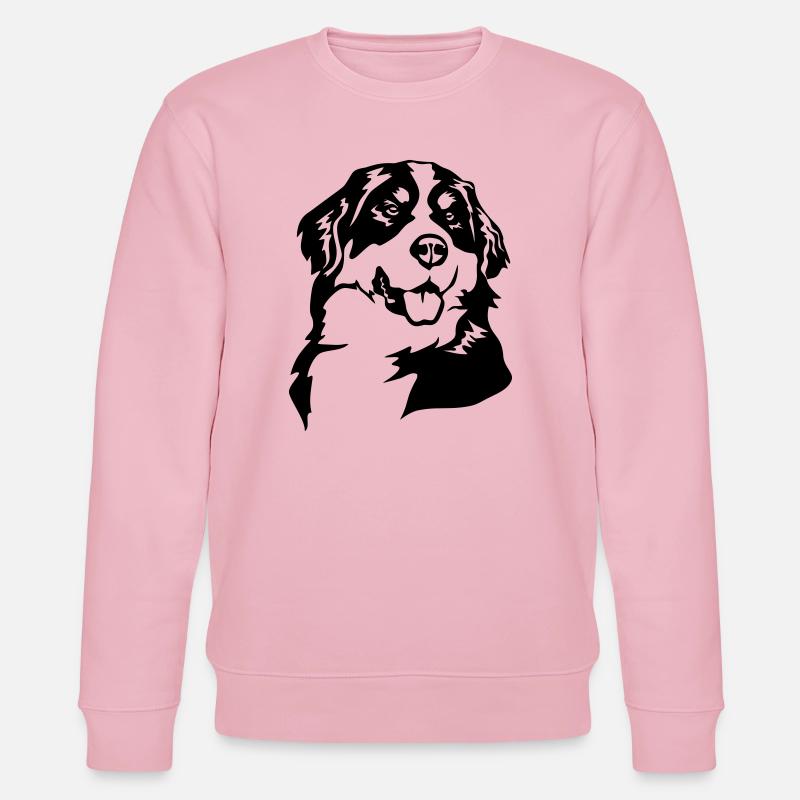 Berner Sennenhund Kopf - Stanley/Stella Unisex Bio-Sweatshirt CHANGER  - Hellrosa