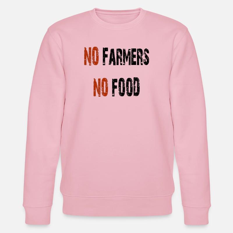 Pas d'agriculteurs pas de nourriture - Sweat bio CHANGER Stanley/Stella Unisexe - rose pâle