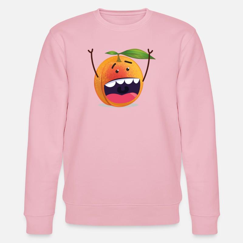 Coole Aprikose | Comic Zeichnung - Stanley/Stella Unisex Bio-Sweatshirt CHANGER  - Hellrosa