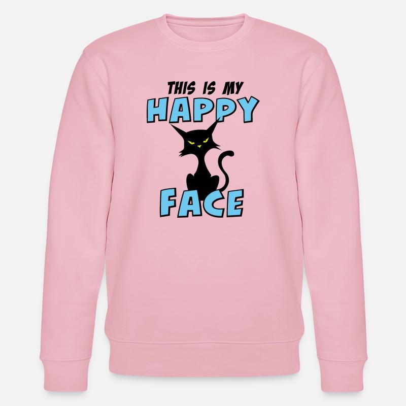 Katze Katzen Lustig - Stanley/Stella Unisex Bio-Sweatshirt CHANGER  - Hellrosa