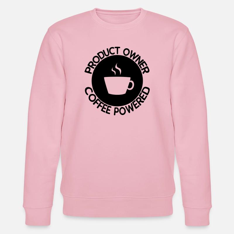 Product Owner Coffee Powered - Stanley/Stella Unisex Bio-Sweatshirt CHANGER  - Hellrosa