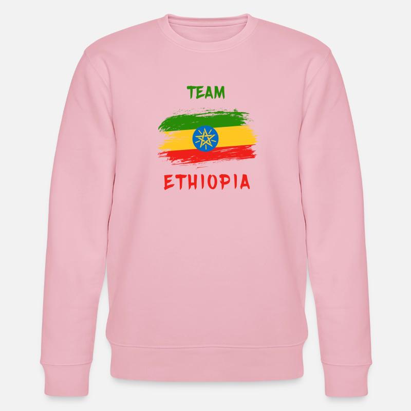 Team Äthiopien Design / Geschenkidee - Stanley/Stella Unisex Bio-Sweatshirt CHANGER  - Hellrosa