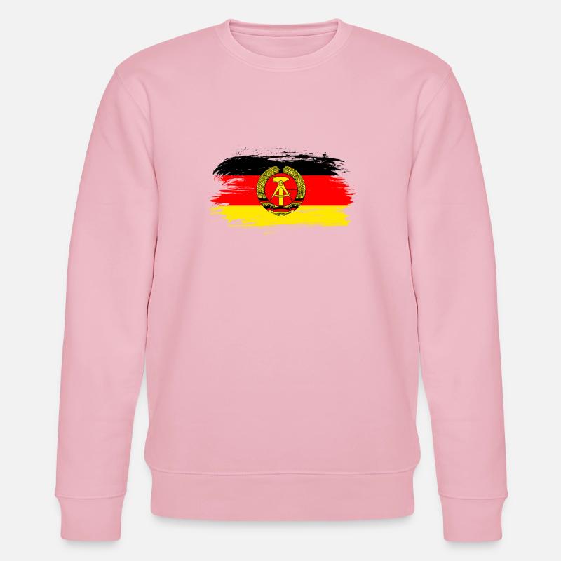 DDR Flaggen Design / Geschenkidee - Stanley/Stella Unisex Bio-Sweatshirt CHANGER  - Hellrosa