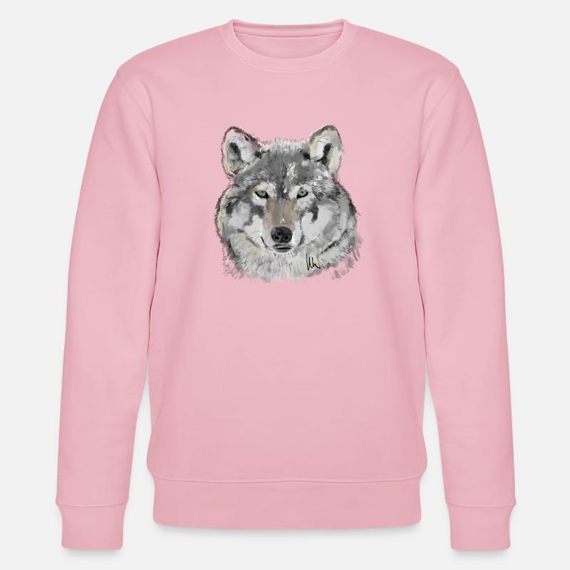 Wolf - Stanley/Stella Unisex Bio-Sweatshirt CHANGER  - Hellrosa