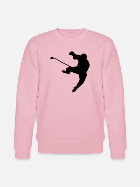 ice hockey shadow image logo - Stanley/Stella CHANGER Unisex Organic Sweatshirt - cotton pink