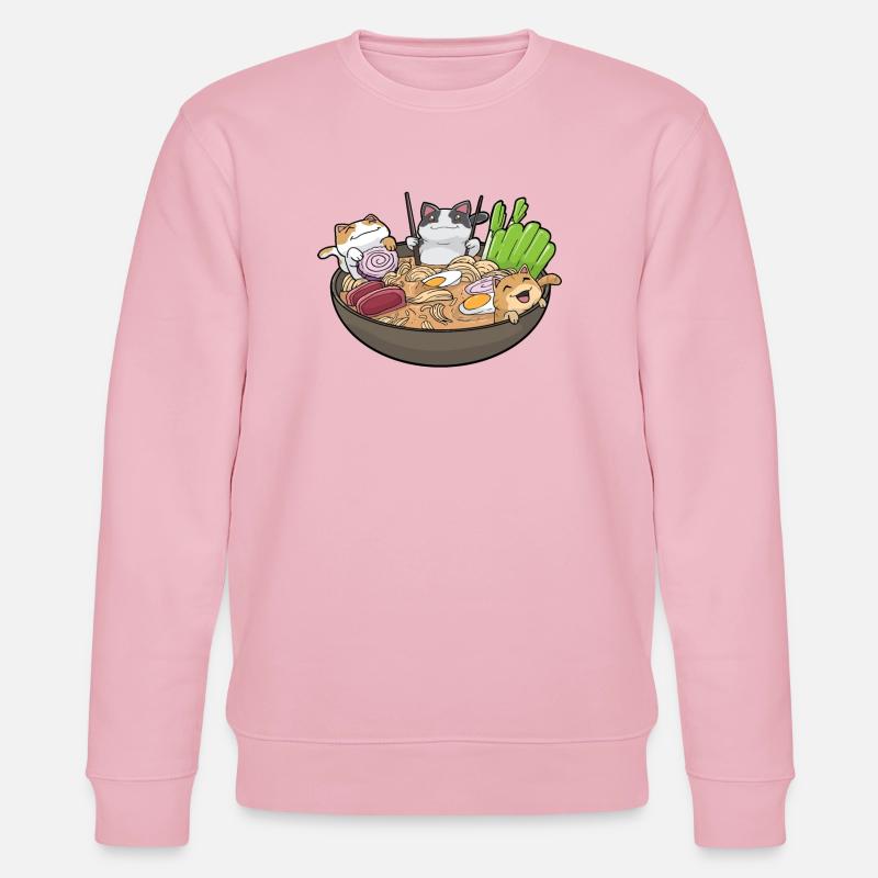 Ramen Katzen Kawaii - Stanley/Stella Unisex Bio-Sweatshirt CHANGER  - Hellrosa