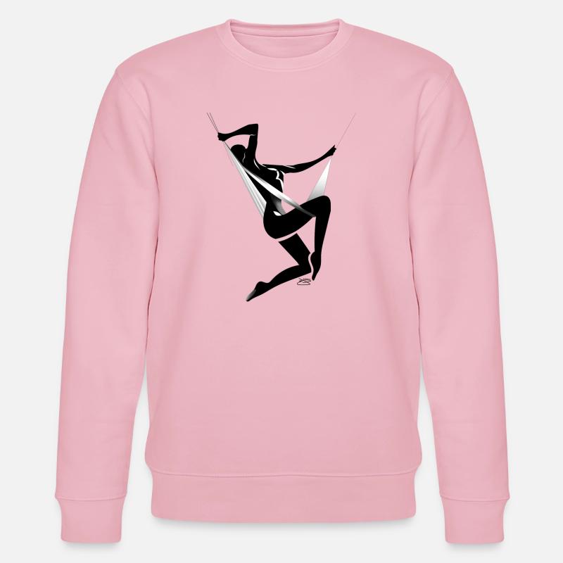 Schwarz-Weiße geometrische Silhouette - Stanley/Stella Unisex Bio-Sweatshirt CHANGER  - Hellrosa