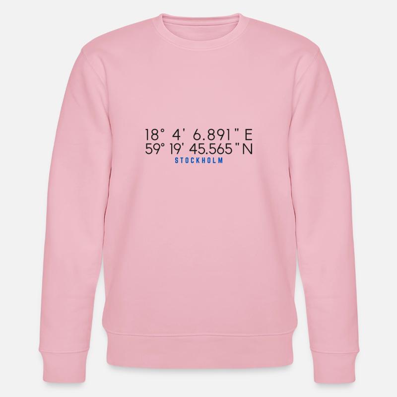 Stockholm Coordinates Chart - Stanley/Stella CHANGER Unisex Organic Sweatshirt - cotton pink