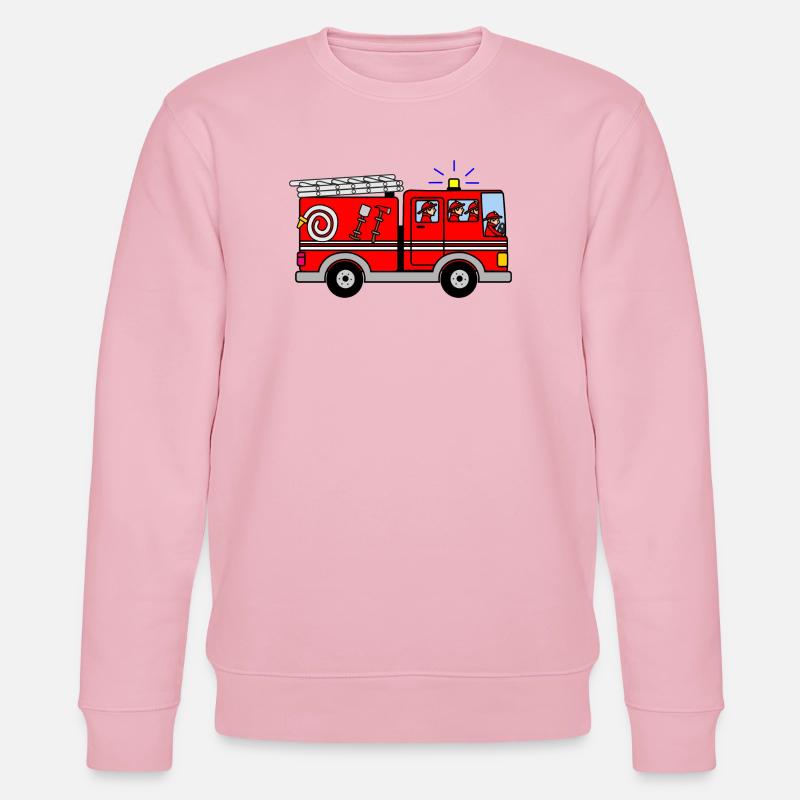 Feuerwehrauto mit Heulensirene - Stanley/Stella Unisex Bio-Sweatshirt CHANGER  - Hellrosa