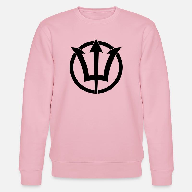 Poseidon-Dreizacksymbol - Stanley/Stella Unisex Bio-Sweatshirt CHANGER - Hellrosa