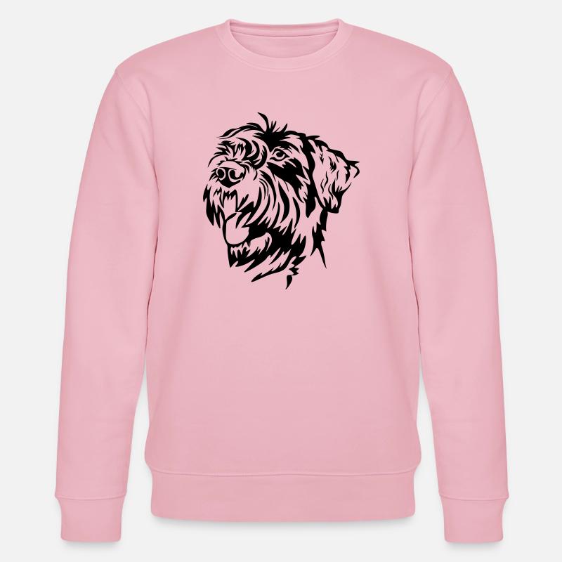 Tête de schnauzer géant - Sweat bio CHANGER Stanley/Stella Unisexe - rose pâle