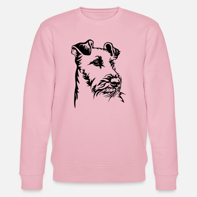 Irish Terrier Kopf - Stanley/Stella Unisex Bio-Sweatshirt CHANGER  - Hellrosa