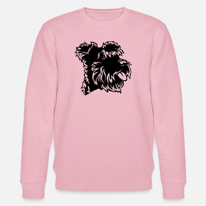 Zwergschnauzer Kopf - Stanley/Stella Unisex Bio-Sweatshirt CHANGER  - Hellrosa