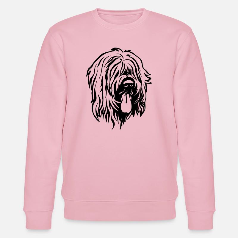 Briard Kopf - Stanley/Stella Unisex Bio-Sweatshirt CHANGER  - Hellrosa