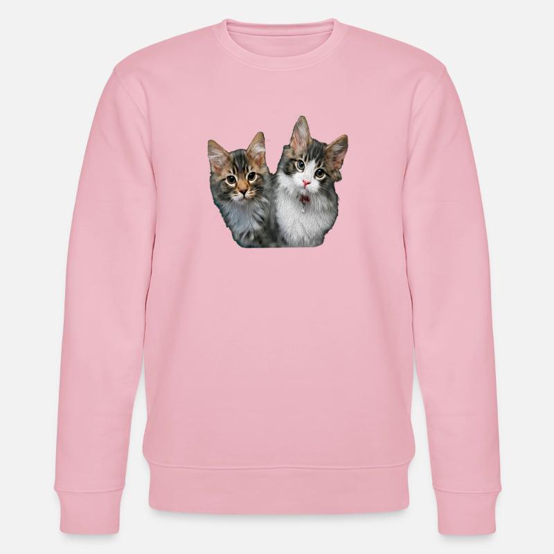 Kätzchen - Stanley/Stella Unisex Bio-Sweatshirt CHANGER  - Hellrosa