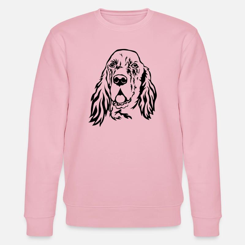 Englischer Setter Kopf - Stanley/Stella Unisex Bio-Sweatshirt CHANGER  - Hellrosa