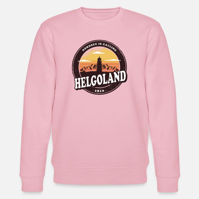 Helgoland Sunset Design / Geschenkidee - Stanley/Stella Unisex Bio-Sweatshirt CHANGER  - Hellrosa