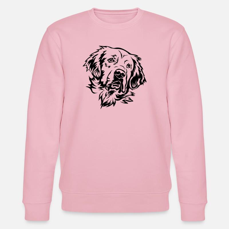 Golden Retriever Kopf - Stanley/Stella Unisex Bio-Sweatshirt CHANGER - Hellrosa