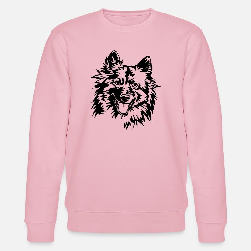 Wolfsspitz Kopf - Stanley/Stella Unisex Bio-Sweatshirt CHANGER  - Hellrosa