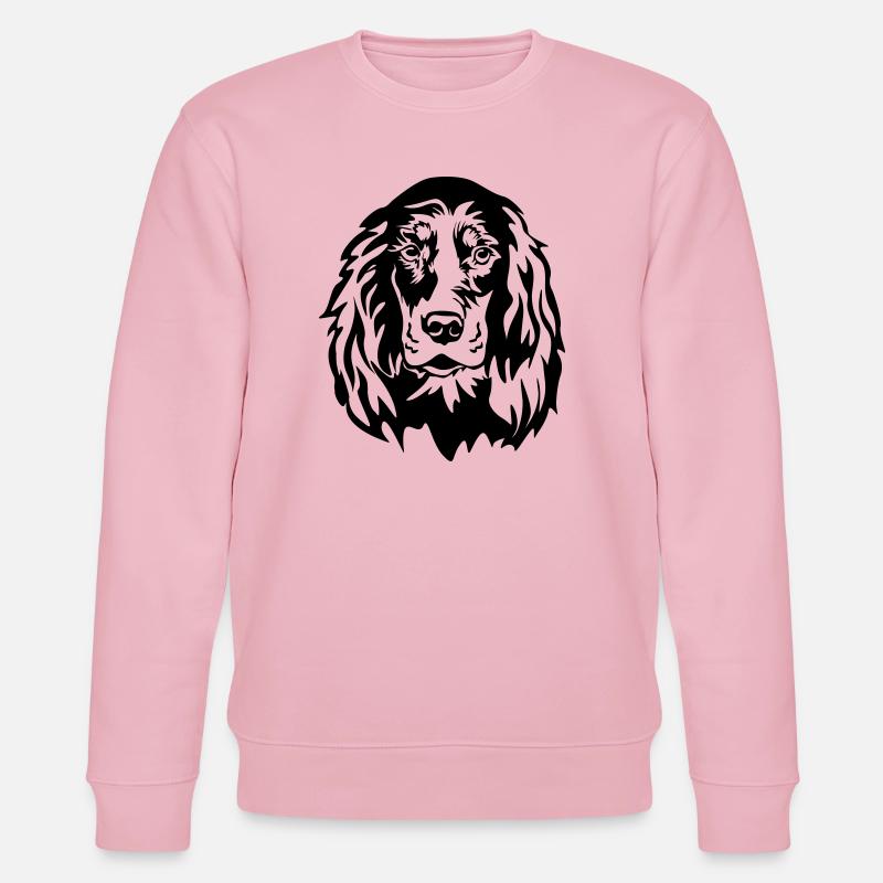 Gordon Setter Kopf - Sweat bio CHANGER Stanley/Stella Unisexe - rose pâle