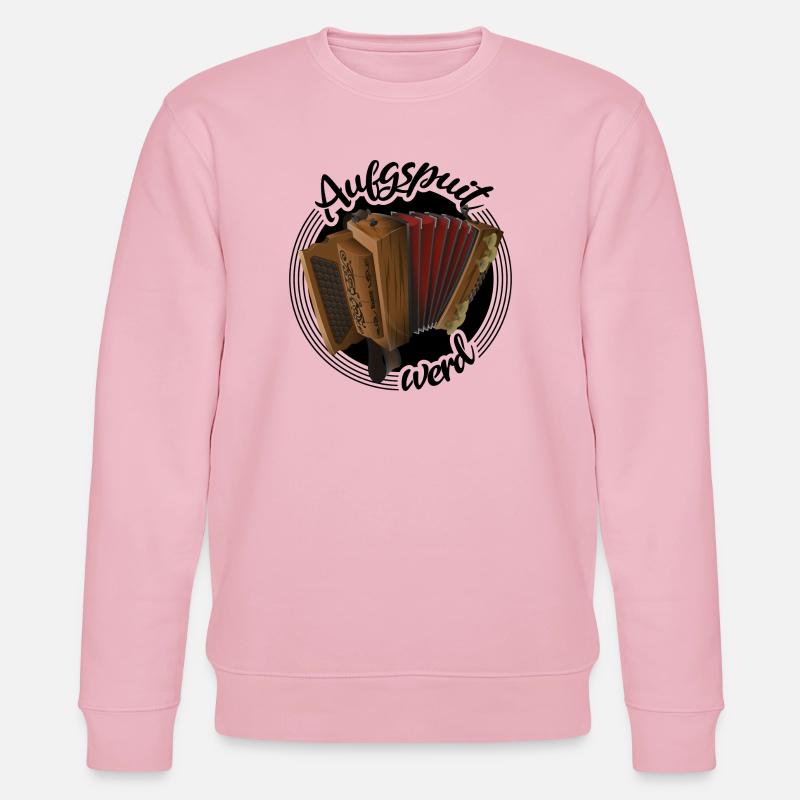 Steirische Harmonika - Aufgspuit werd | ZiachON! - Stanley/Stella Unisex Bio-Sweatshirt CHANGER  - Hellrosa