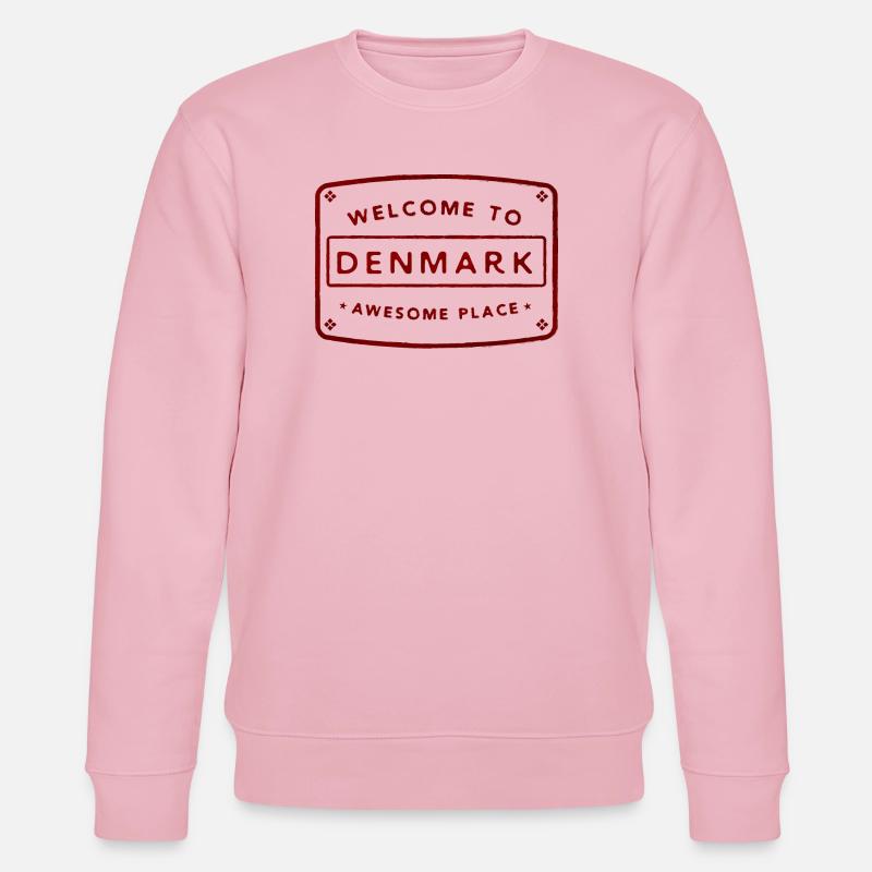 Willkommen in Dänemark Aufkleber - Stanley/Stella Unisex Bio-Sweatshirt CHANGER  - Hellrosa