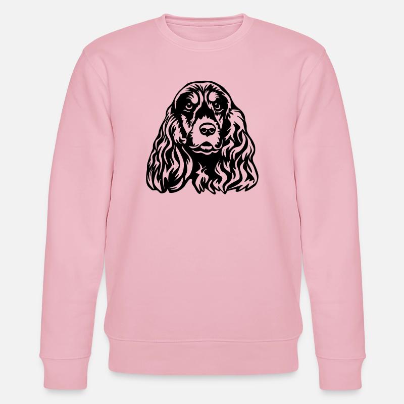 Cocker Spaniel Kopf - Stanley/Stella Unisex Bio-Sweatshirt CHANGER  - Hellrosa