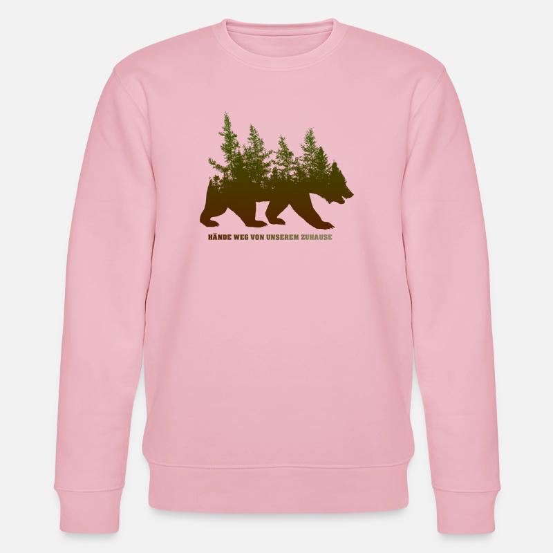 BÄR ZUHAUSE - Stanley/Stella Unisex Bio-Sweatshirt CHANGER  - Hellrosa