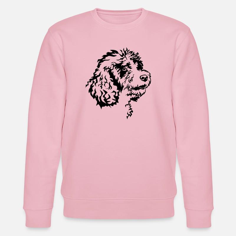 Spanischer Wasserhund Kopf - Stanley/Stella Unisex Bio-Sweatshirt CHANGER  - Hellrosa