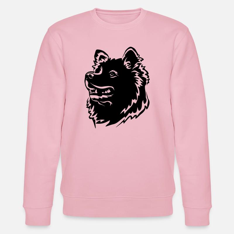 Samoyed Head - Stanley/Stella CHANGER Unisex Organic Sweatshirt - cotton pink