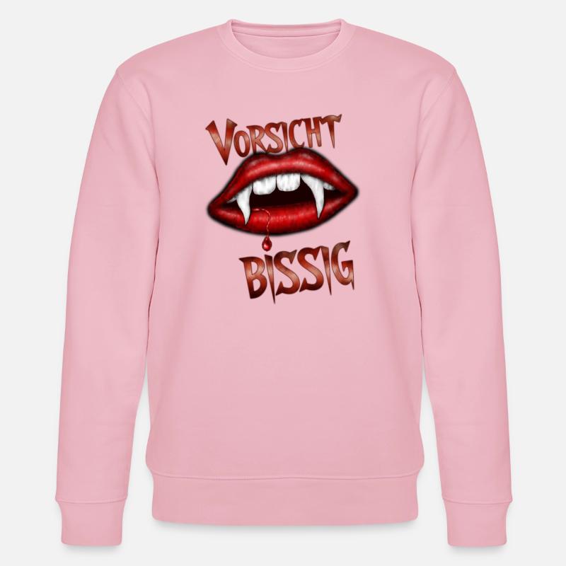 Vorsicht bissig - Stanley/Stella Unisex Bio-Sweatshirt CHANGER  - Hellrosa