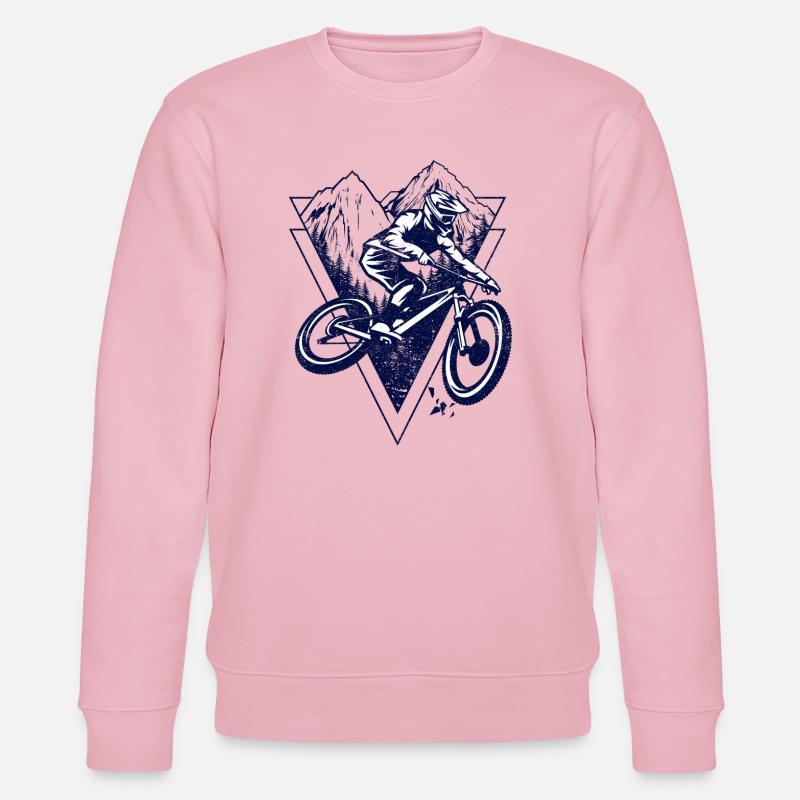 Mountainbiker im Ridge Triangle - Stanley/Stella Unisex Bio-Sweatshirt CHANGER  - Hellrosa