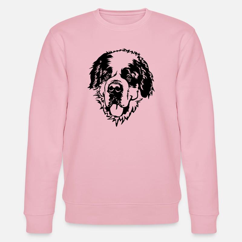 Bernhardiner Kopf - Stanley/Stella Unisex Bio-Sweatshirt CHANGER  - Hellrosa
