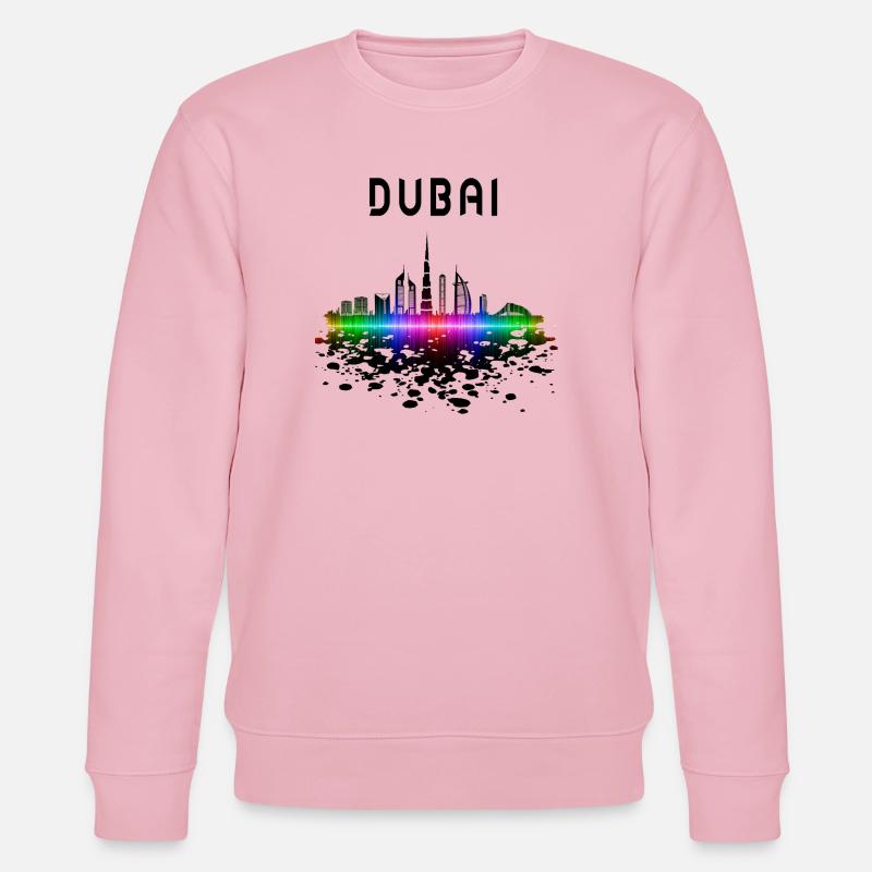 Dubai Skyline Splash Design / Geschenk - Stanley/Stella Unisex Bio-Sweatshirt CHANGER  - Hellrosa