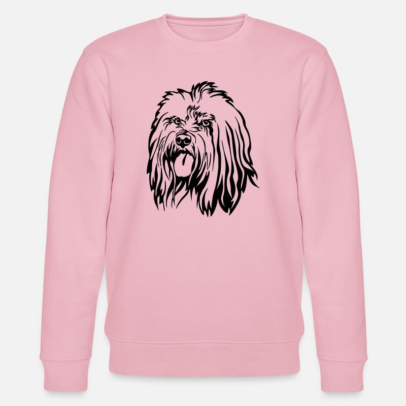 Tibet Terrier Kopf - Stanley/Stella Unisex Bio-Sweatshirt CHANGER  - Hellrosa