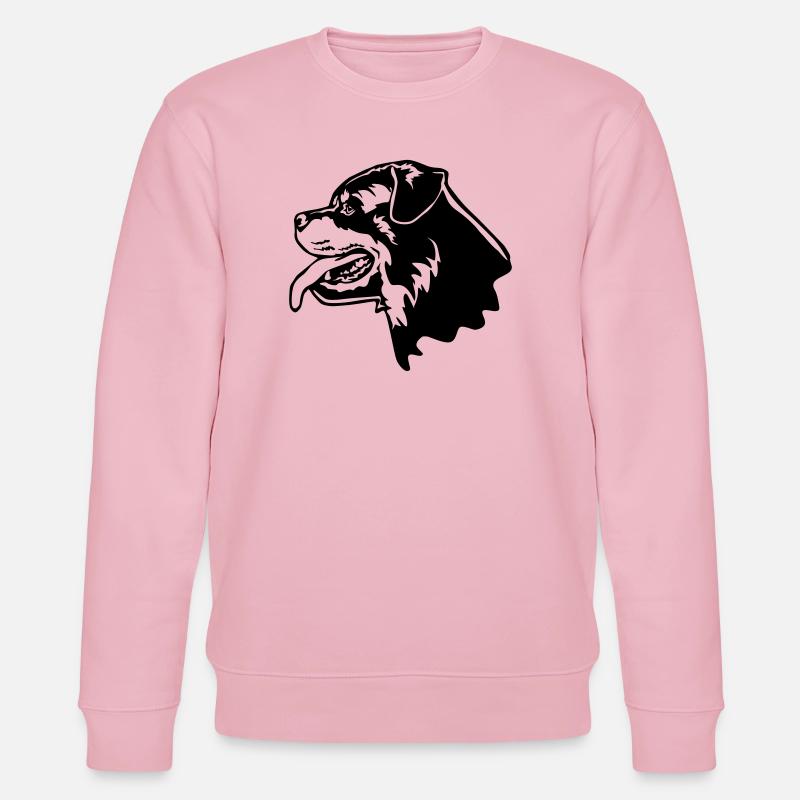 Rottweiler Kopf - Stanley/Stella Unisex Bio-Sweatshirt CHANGER  - Hellrosa